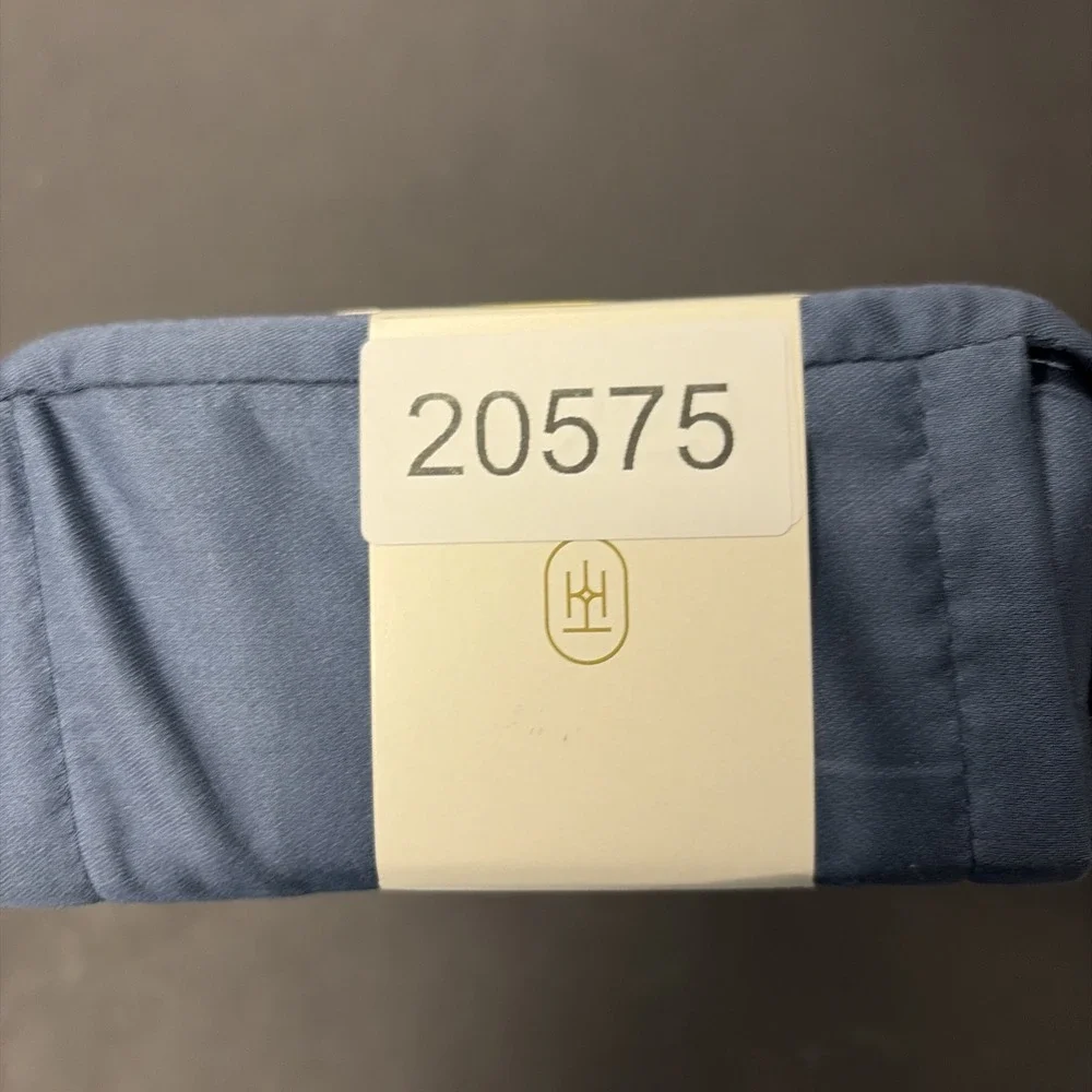 Full 400 Thread Count Performance Flat Sheet Metallic Blue Threshold Cotton 0575